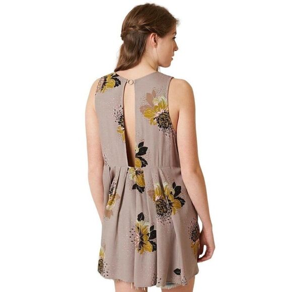 FREE PEOPLE Lovely Day Floral Printed Tie Tunic Size XS - Picture 1 of 12